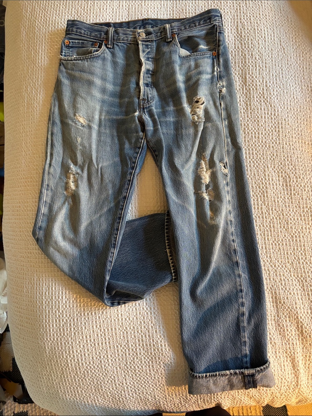 Vintage Levi’s Distressed Light Blue Jeans